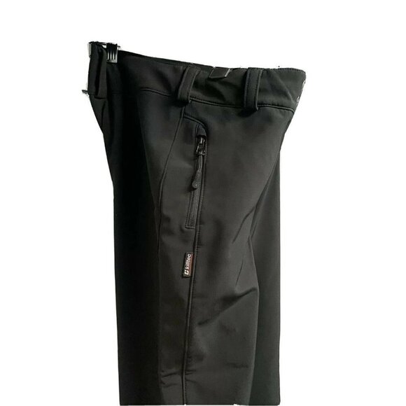 Vintage Killtec Black Insulated Waterproof Ski Snow Pants US 8 Suspender Stretch - Picture 6 of 12